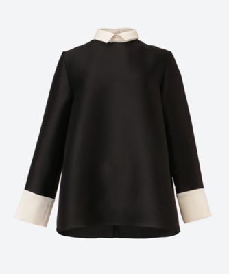 ＜M・fil＞シルキーＷクロス　バイカラーブラウス