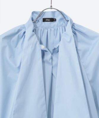T／Cストレッチブロード ショートボウタイブラウス | M・fil