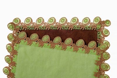 Amazon.co.jp: 近沢レース タオルハンカチ 茶道 抹茶 イエロー