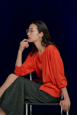 IVY I′M NAVY/アイビーアイムネイビー V-Shaped Cardigan オレンジ トップス【三越伊勢丹/公式】