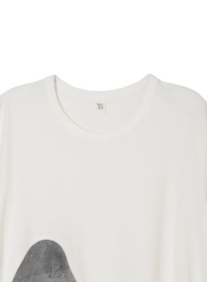 【三越３５０周年企画品】ペーパープリントアシンメトリーカットソー