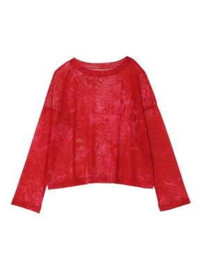 ＜Y’s (Women)＞【三越伊勢丹限定】チュールフラワープリントルーズカットソー