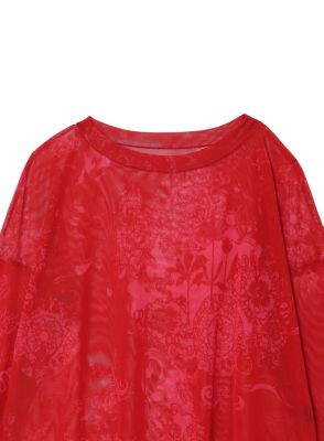 【三越伊勢丹限定】チュールフラワープリントルーズカットソー