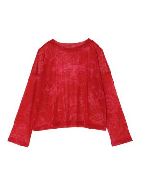 【三越伊勢丹限定】チュールフラワープリントルーズカットソー