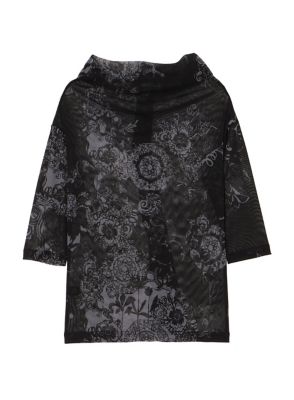 【三越伊勢丹限定】チュールフラワープリントオフネックカットソー