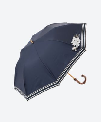 新品タグ付★ アシーナニューヨーク  ストライプ　折り畳み傘　ネイビー Athena New York/ アシーナニューヨーク】折り畳み傘（晴雨兼用