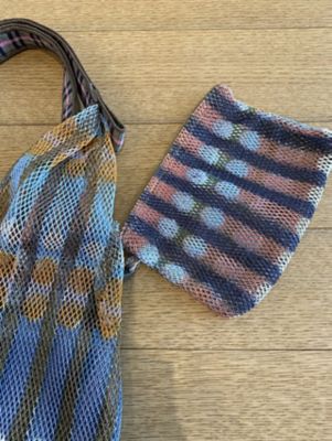 美品✨EPICE PARIS★メッシュバッグ　（裏表柄違い）インポーチ付き 美品✨EPICE PARIS☆メッシュバッグ （裏表柄違い）インポーチ付き