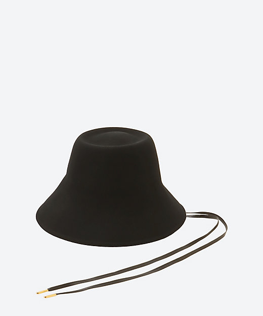  クロッシェハット BLACK 帽子