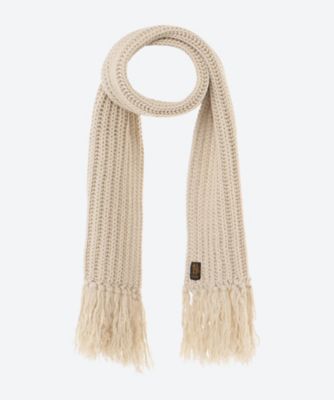 BATONER ベージュマフラー LOW GAUGE FRINGE MUFFLER | BATONER