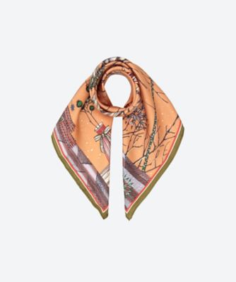 美品　完売品　manipuriマニプリ シルクスカーフ/Hygge / OR manipuri(マニプリ)】SILK SCARF|allureville OFFICIAL SITE