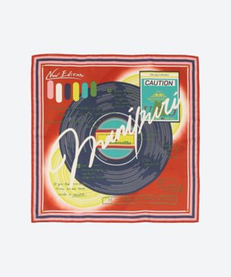 新品未使用　manipuri シルクスカーフ　レコード　新作 シルクスカーフ65＞レコード – manipuri