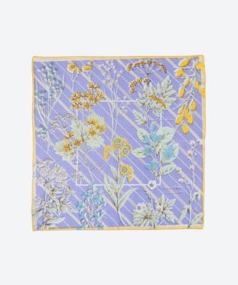 ★新品★Manipuri スカーフ フラワーブック　イエロー　65×65cm ☆新品☆Manipuri スカーフ フラワーブック イエロー 65×65cm