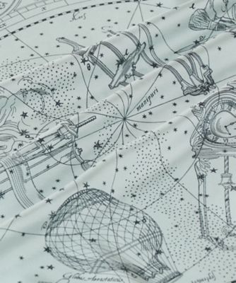 マニプリ　manipuri シルクスカーフ 65 天界図 ネイビー マニプリ manipuri シルクスカーフ 65 天界図 ネイビー - メルカリ