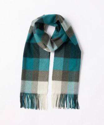 elegancese/エレガンセーゼ Check wave mini 224400304 blue/green スカーフ・ショール【三越伊勢丹/公式】