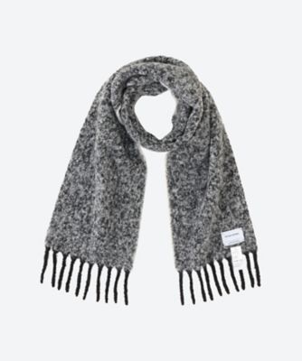 THE INOUE BROTHERS.(Women)/ザ イノウエブラザーズ Two Colour Woolly Scarf TIB―ALAC2085ML Black/Whit スカーフ・ショール【三越伊勢丹/公式】