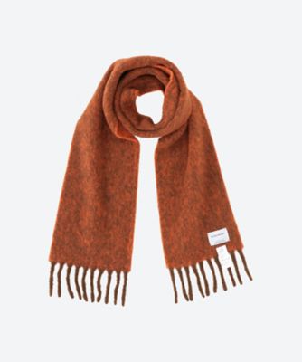 THE INOUE BROTHERS.(Women)/ザ イノウエブラザーズ Two Colour Woolly Scarf TIB―ALAC2085ML Brown/Oran スカーフ・ショール【三越伊勢丹/公式】