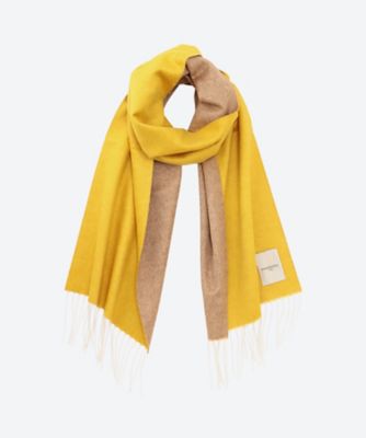 PIACENZA/ピアチェンツァ シルクカシミヤマフラー 82249/44 25FW yellow beige スカーフ・ショール【三越伊勢丹/公式】
