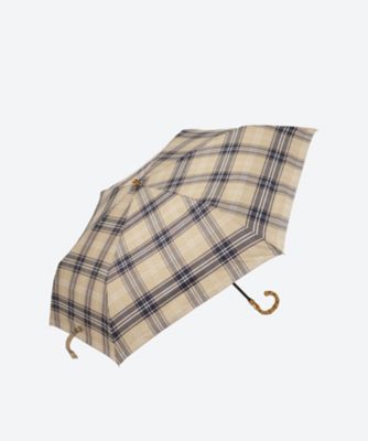 折りたたみ傘 CHECK FOLDING BAMBOO MINI