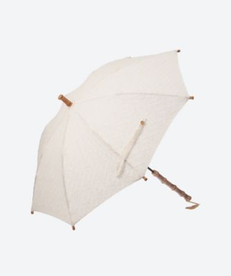 明月ツタエのヒガサ　ベージュ シンプル ショート日傘 麻無地 muji short | ツタエノヒガサ (Women