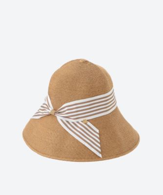 【美品】♡AthenaNewYork Risako Stripe リボン Athena New York Risako Stripe | 57cm(58) Nude Navy (71