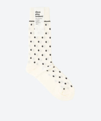 ＜1/2 Un-Demi (Women)＞Ｌａｍｅ　Ｄｏｔ　Ｓｏｃｋｓ