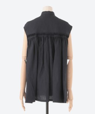 ブラウス　ＬＩＮＥＮ　ＰＩＮＴＵＣＫＥＤ　ＳＬＥＥＶＥＬＥＳＳ　ＳＨＩＲＴ