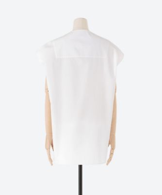 ブラウス　ＰＯＰＬＩＮ　ＳＬＥＥＶＥＬＥＳＳ　ＳＨＩＲＴ