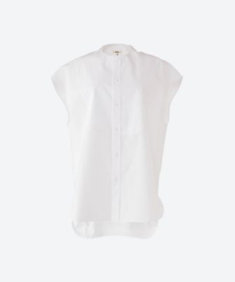 ＜Scye (Women)＞ブラウス　ＰＯＰＬＩＮ　ＳＬＥＥＶＥＬＥＳＳ　ＳＨＩＲＴ