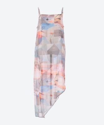 Ｐｒｉｎｔ ｃｈｉｆｆｏｎ ａｓｙｍｍｅｔｒｙ ｄｒｅｓｓ