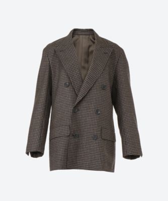 ＜Scye (Women)＞Ｓｈｅｔｌａｎｄ　Ｗｏｏｌ　Ｔｗｅｅｄ　Ｄ・Ｂ　Ｓｈｏｒｔ　Ｃｏａｔ