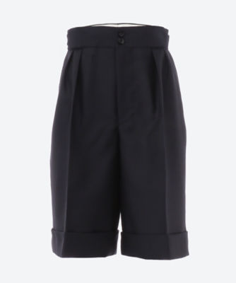 ＜Scye (Women)＞Ｍｏｈａｉｒ　Ｂａｒａｔｈｅａ　Ｗｉｄｅ　Ｌｅｇ　Ｐｌｅａｔｅｄ　Ｓｈｏｒｔｓ