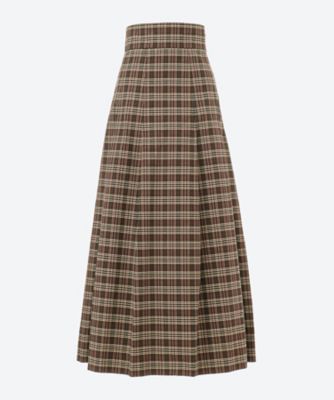 ＜Scye (Women)＞Ｃｈｅｃｋｅｄ　Ｃｏｔｔｏｎ　Ｍａｘｉ　Ｓｋｉｒｔ