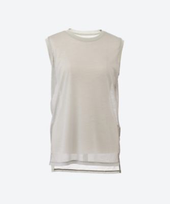 ＜POSTELEGANT (Women)＞Ｆｉｎｅ　Ｓｕｍｍｅｒ　Ｎｏｓｌｅｅｖｅ　Ｔｅｅ