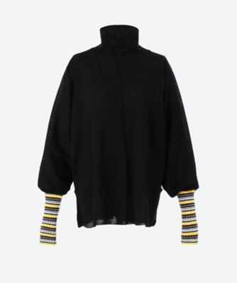 ＜PONTI (Women)＞Ｗｏｏｌ　Ｒｉｂ　Ｊｅｒｓｅｙ　Ｔｕｒｔｌｅ　Ｔｏｐ