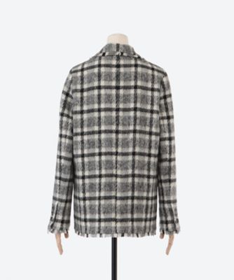 ツルバイマリコオイカワ　ツイードジャケット　チェック tsuru by Mariko Oikawa のチェックジャケットとパンツ