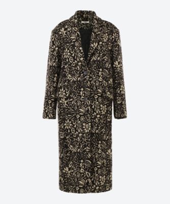 ＜TEAK (Women)＞Ｆｌｏｒａｌ　ｊａｑｕａｒｄ　ｌｏｎｇ　ｓｉｎｇｌｅ　ｃｏａｔ