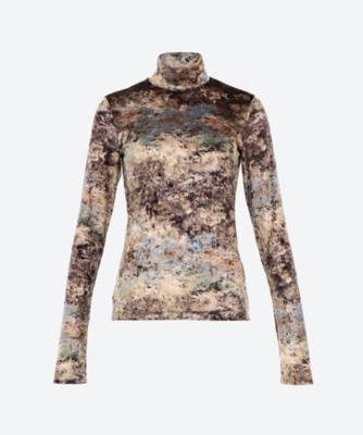 ＜TEAK (Women)＞Ｖｅｌｖｅｔ　ｊｅｒｓｅｙ　ｔｕｒｔｌｅｎｅｃｋ　ｔｏｐ
