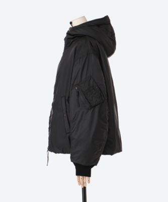 NYLON TAFFETA HOODIE MA－1 JACKET