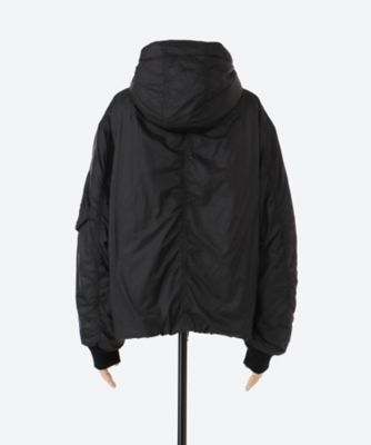 NYLON TAFFETA HOODIE MA－1 JACKET