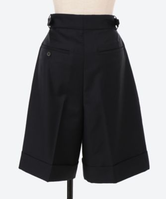 ショートパンツ　ＳＵＰＥＲ１２０　Ｓ　Ｗｏｏｌ　Ｓｅｒｇｅ　Ｐｌｅａｔｅｄ　Ｓｈｏｒｔｓ