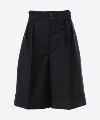 ＜Scye (Women)＞ショートパンツ　ＳＵＰＥＲ１２０　Ｓ　Ｗｏｏｌ　Ｓｅｒｇｅ　Ｐｌｅａｔｅｄ　Ｓｈｏｒｔｓ