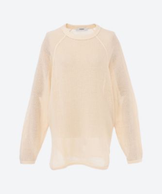 PHEENY/BASKET MESH RAGLAN SLEEVE(IVORY)-