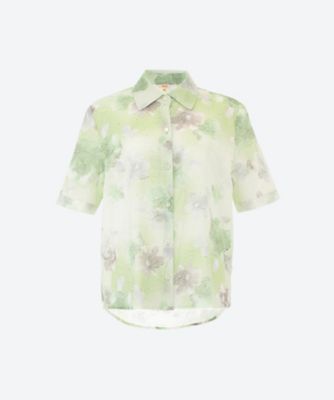 ＜TEAK (Women)＞Ｆｌｏｗｅｒ―ｓｈａｄｏｗ　ｃｏｔｔｏｎ　ｓｈｉｒｔ