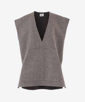＜POSTELEGANT (Women)＞ベスト　Ｗｏｏｌ　Ｃａｓｈｍｅｒｅ　Ｒｅｖｅｒ　Ｖｅｓｔ