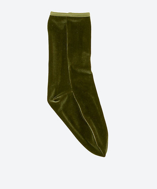  ワイルド Classic Ankle High Velvet Socks olive gree 靴下