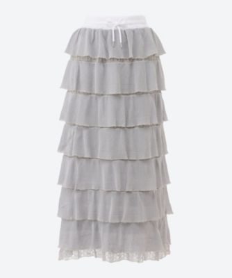 ＜ODAKHA (Woman)＞ｌａｃｙ　ｆｒｉｌｌｅｄ　ｓｋｉｒｔ