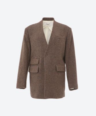 ＜JANE SMITH (Women)＞ＷＯＯＬ　ＰＯＬＹＥＳＴＥＲ　ＧＵＮＣＬＵＢ　ＣＨＥＣＫ　ＮＯ　ＣＯＬＬＡＲ　ＪＡＣＫＥＴ