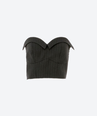 ＜JANE SMITH (Women)＞ＷＯＯＬ　ＳＩＬＫ　ＳＴＲＩＰＥ　ＨＥＡＲＴ　ＮＥＣＫ　ＢＵＳＴＩＥＲ