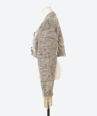 ３Ｇ　ＴＯＧＧＬＥ　ＢＵＴＴＯＮ　ＳＨＯＲＴ　ＫＮＩＴ　ＣＡＲＤＩＧＡＮ