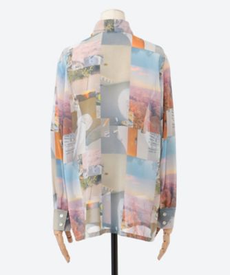 Ｐｒｉｎｔ　ｃｈｉｆｆｏｎ　ｓｈｉｒｔ　ＰＡ２４－ＳＨ０４